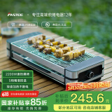 法诗缇（Fastee）电烤炉烤肉锅电烤盘 家用电烧烤炉烤串机 2200W大功率无浓烟户外电烤架烤串烤肉 电烤炉（单烤网） 1层