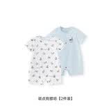 英氏（YEEHOO）婴儿哈衣新生儿衣服宝宝连体衣包屁衣夏季爬服纯棉短袖薄款夏