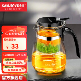 金灶（KAMJOVE）玻璃茶壶飘逸杯 泡茶壶茶道杯 花茶壶红茶泡茶器茶水分离杯TP-757 单茶壶700ml