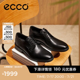 爱步（ECCO）皮鞋男 牛皮商务正装鞋男士婚鞋男鞋亮面皮鞋德比鞋男 里斯622104 黑色62210401001 42