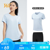 361°跑步运动套装女士夏季衣服新款休闲短袖短裤两件套662414001H-5