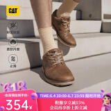 CAT卡特休闲皮鞋男士复古工装轻户外软牛皮防滑通勤鞋P725212N3AMC29 浅褐 44