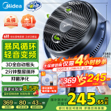 美的（Midea）【变频轻音】99%抑菌空气循环扇家用遥控电风扇四季净化扇轻音落地扇桌面小风扇大风力风扇GDG24ZR