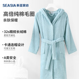 新亚纯棉戴帽儿童浴袍 卡通儿童睡衣睡袍洗澡游泳家居浴衣男童L