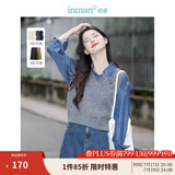 茵曼（INMAN）针织马甲女老钱风V领薄2025春冬女装新款学院风内搭毛衣上 苍灰色 M