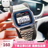 卡西欧（CASIO）手表 小春同款 情侣经典复古小方块 时尚学生表小金表520礼物 A159W-N1D