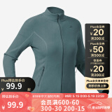 迪卡侬（DECATHLON）户外透湿抓绒女加厚摇粒绒抓绒衣保暖外套冲锋衣内胆MH100 MH100全拉链-青绿色 M