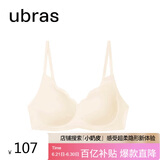 ubras花瓣杯软支撑文胸罩细肩带女士内衣女无钢圈聚拢燕麦奶-背勾M