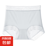 【聚乳酸润肤】女士内裤大码山茶花抑菌包臀性感蕾丝三角裤 天蓝1条 L