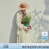 范思蓝恩夏季开衫薄款女衬衫两件遮阳衬衣半身裙套装24FS12126 透明黄衬衫 S