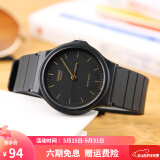 卡西欧（CASIO） 男女手表 学生运动简约石英中性小黑表 百搭休闲时尚小表盘 MQ-24-1E 33mm表盘