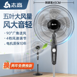 志高（CHIGO）电风扇落地扇家用台式夏天小宿舍遥控立式摇头工业大风力电扇 18英寸5叶四挡定时3.5米线