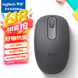 罗技（Logitech）M196 无线蓝牙鼠标 办公鼠标 笔记本商务办公家用 小巧便携 对称手型 石墨灰