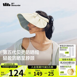 蕉下（beneunder）遮阳帽子防晒帽女防紫外线太阳帽贝壳空顶帽便携TS550白