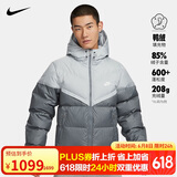 耐克NIKE羽绒服男短款连帽SF WR 650-D FLD外套FB8178-077灰XXL