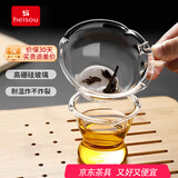heisou耐热玻璃茶漏茶具配件茶叶过滤器茶水分离茶隔网滤茶器C650