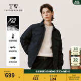 Teenie Weenie Men小熊男装羽绒服冬季衬衫式羽绒服保暖外套外套男 藏青色 M (170)