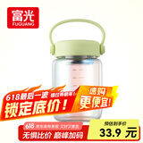 富光嘟嘟玻璃杯 高硼硅玻璃高颜值水杯子 女生便携牛奶咖啡刻度茶杯