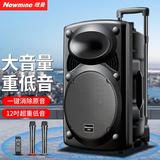 纽曼B12广场舞音响12英寸户外大音量蓝牙拉杆音箱大功率便携式移动演出k歌低音炮地摊摆摊喇叭双麦版