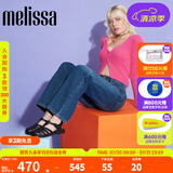 Melissa（梅丽莎）新款时尚编织女士简约通勤果冻罗马凉鞋32408 哑光黑色 37