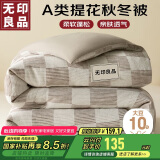 无印良品A类针织提花10%大豆纤维被子 春秋棉被芯5斤 150x200cm
