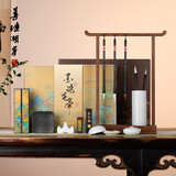 善琏湖笔 千里江山 文房四宝套装高端千里江山毛笔笔墨纸砚高档书法砚台墨条歙砚笔搁自用送礼礼盒热门商品