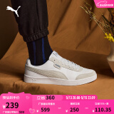 彪马（PUMA）经典复古透气小白鞋男女拼接撞色休闲板鞋COURT 371931 白-水泥灰-03 39
