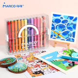 马可（MARCO）24色直液式丙烯马克笔高覆盖不透色软头专业绘画荧光水彩笔生日学生男孩女孩水彩笔美育