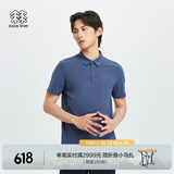 KOLON SPORT/可隆SECO空气POLO 男子户外运动速干防晒抗菌短袖 LHPT4MTT53-BU 蓝色 180/XL