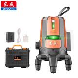 东成三线水平仪绿光高精度强光红外线激光水平仪DTX4V-21E