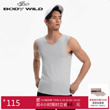 BODYWILD男士背心柔滑基础ZBN11RS1灰色185