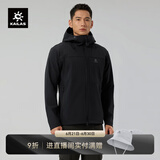 KAILAS凯乐石M8 IC保暖软壳外套男透气弹力户外攀岩防风连帽登山服 KG2439110玄青黑 M