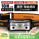 神火（SupFire）GX-U8 LED强光头灯夜钓远射USB充电 感应式户外 矿灯头戴式应急灯