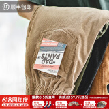 马登工装 美式复古垂坠感灯芯绒休闲长裤叠穿直筒显瘦工装裤子男 卡其色 M 120-140斤