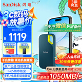 闪迪（SanDisk）2TB Nvme移动固态硬盘（PSSD）E61至尊极速卓越版松柏青SSD 读速1050MB/s 手机直连笔记本外接硬盘