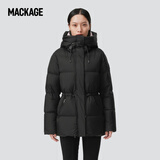 MACKAGE女士 FREYA抽绳收腰防寒保暖时尚修身经典羽绒服外套 黑色 M