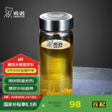 希诺玻璃杯单层加厚大容量家用办公泡茶杯子男车载水杯XN-6017L 530mL