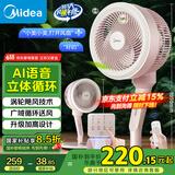 美的（Midea）【离线语音】家用空气循环扇智能遥控落地扇轻音台立两用节能摇头电风扇大风力小型风扇FGA24THR