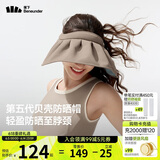 蕉下（beneunder）遮阳帽子防晒帽女防紫外线太阳帽贝壳空顶帽便携TS550灰