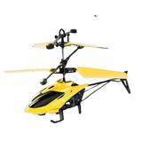 拉迪图遥控直升飞机可充电感应悬浮耐摔男孩儿童玩具小型无人机飞行器 低配黄+充电线