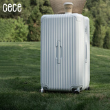 cece大容量行李箱女旅行拉杆箱学生万向轮密码皮箱男 公主白 24英寸 