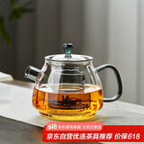 绿昌明玻璃茶壶泡茶壶加厚耐热茶具办公家用带过滤煮茶壶功夫茶具660ml