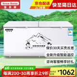 雪贝娜冰柜商用大容量全冷冻家用双温卧式冷柜展示柜 798双温铜管【一边冷冻一边冷藏】