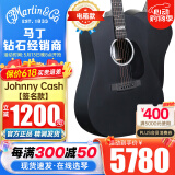 MARTIN马丁吉他DX1RAE/单板电箱民谣DX2E-03/02/01新款电箱木吉他进口 DX Johnny Cash【签名款】