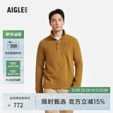 AIGLE艾高抓绒衣经典款POLARTEC户外保暖休闲耐穿半拉链上衣男士 烟草色 BE483 XL (185/100A)