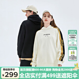 卡帕（Kappa）背靠背经典串标套头帽衫男女运动卫衣秋薄绒休闲外套K0CY2MT21D