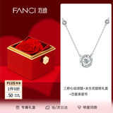 Fanci范琦 三秒心动银项链女纪念日礼物生日送女友 旋转礼盒