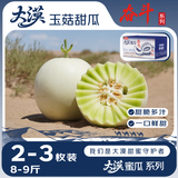 京鲜生 大漠蜜瓜系列 大漠玉菇甜瓜净重8-9斤 2粒 源头直发