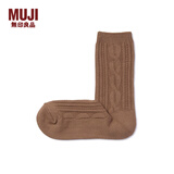 无印良品（MUJI）女式 合脚直角 缆绳袜 DAJ42A2A 袜子 女袜 驼色 23-25cm/36-40码