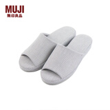 无印良品（MUJI）男女通用 水洗棉厚底拖鞋 无性别 男鞋女鞋 前开/藏青色条纹 5S 24 cm/M/38码（2.0）
